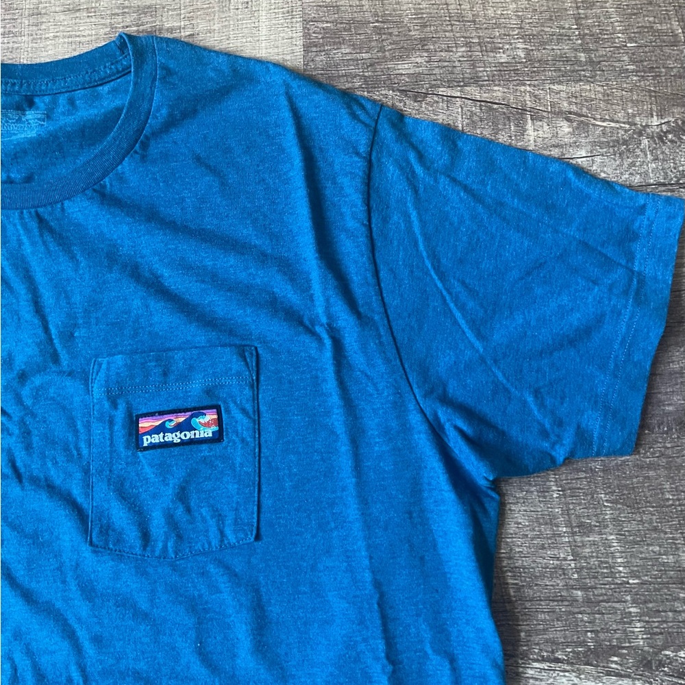 Men’s Patagonia Ocean Blue Tee with Logo